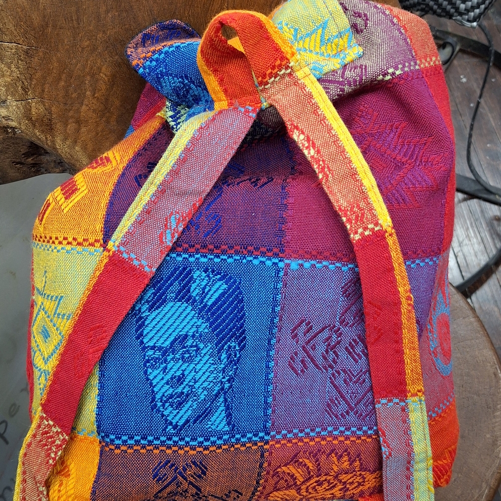 Colorful Patchwork Backpack - Picture 2 of 4
